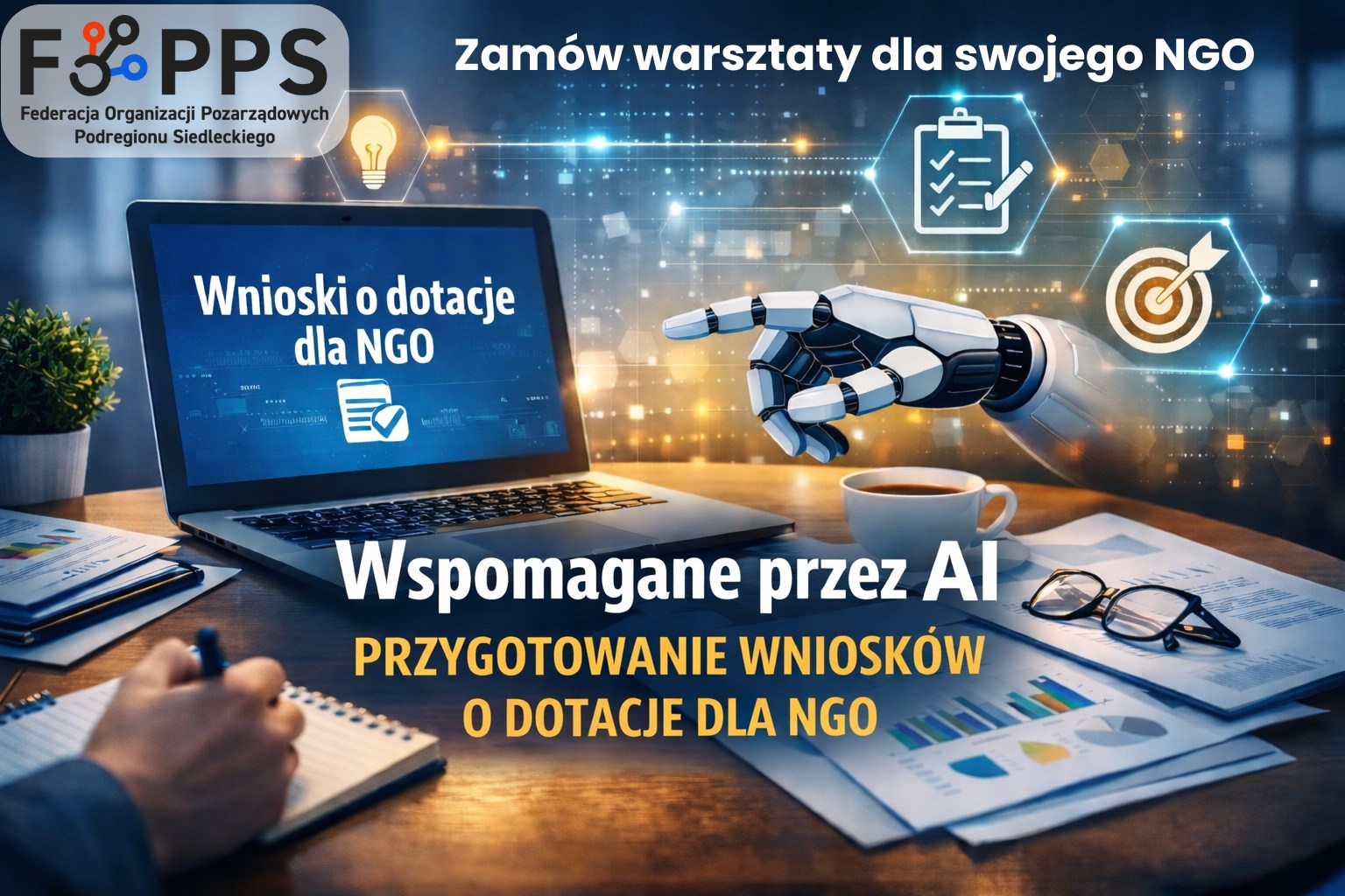Warsztaty: Wspomagane przez AI przygotowanie wniosków o dotacje dla NGO